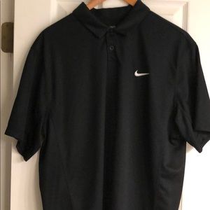 Nike large black polo shirt